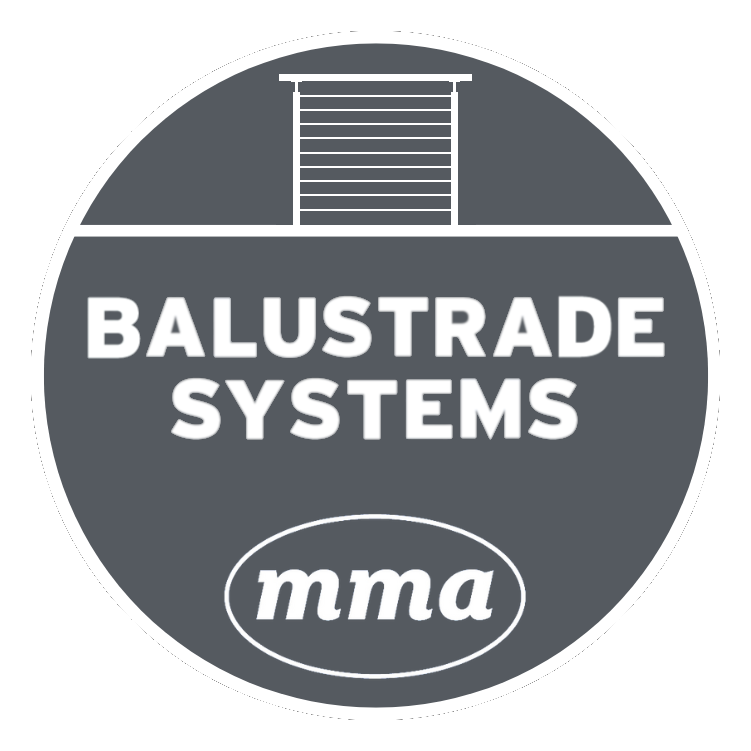 MMA Balustrade logo - Premium off-the-shelf balustrade systems